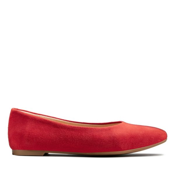 Clarks Womens Chia Violet Flat Shoes Red | USA-6478921
